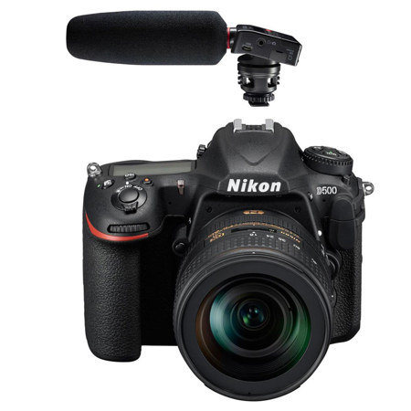 Nikon D500 DSLR with 16-80mm ED VR Lens With Tascam DR-10SG Audio Recorder / Mic