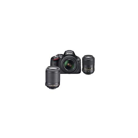 Nikon D5100 Camera with 18-55mm & 55-200mm VR Lens, Bundle w/85mm VR Lens