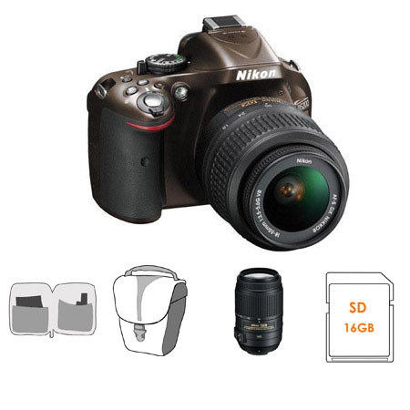 Nikon D5200 Camera w/18-55mm Lens, Bronze, Bundle w/55-300mm Lens & MORE