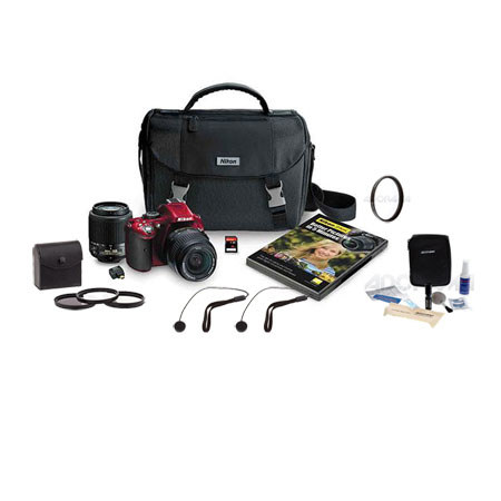 Nikon D5200 DSLR Camera with Accessory Bundle- Red