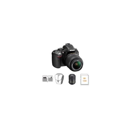 Nikon D5200 Camera w/18-55mm Lens, Black, Bundle w/85mm Lens & MORE
