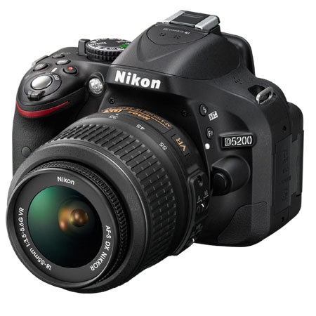 Nikon D5200 DSLR Camera w/18-55mm f/3.5-5.6G VR - Black - Refurbished