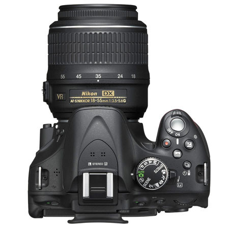 Nikon D5200 DSLR Camera with 18-55mm f/3.5-5.6G VR Lens - Black