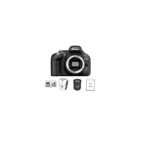 Nikon D5200 Camera, Bundle w/18-200mm Lens, 16GB SDHC Card, Carry Case
