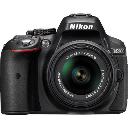 Nikon D5300 DSLR with 18-55mm DX VR II Lens, Black