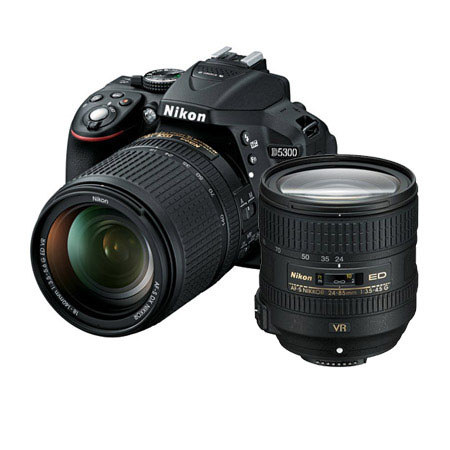Nikon D5300 Camera with 18-140mm Lens, Bundle with 24-85mm Lens
