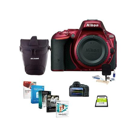 Nikon D5500 DSLR Body and Free Accessories, Red Adorama