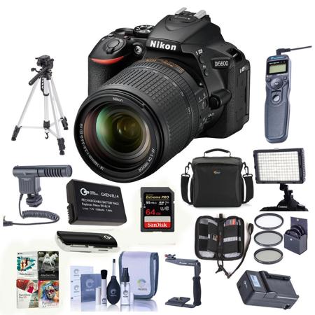 Nikon D5600 DSLR Camera w/AF-S DX 18-140mm f/3.5-56G ED VR Lens W/Pro Acc Bundle