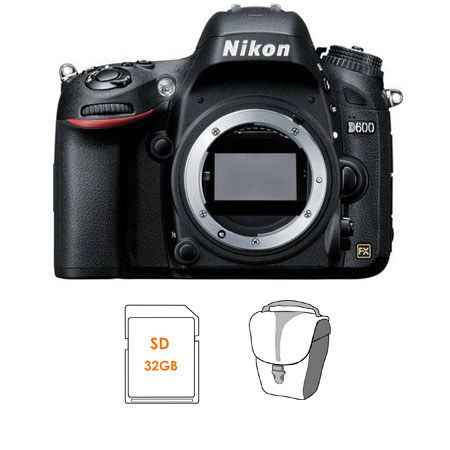 Nikon D600 Camera Bundle with 32GB SDHC Card and a Camera Bag
