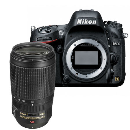 Nikon D600 Camera with Nikon 70-300mm f/4.5-5.6G ED-IF AF-S VR 
