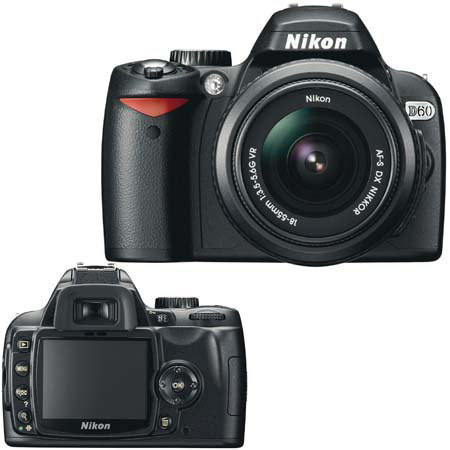 Nikon D60 Digital SLR Camera /Lens Kit w/ 2 GB SD Card