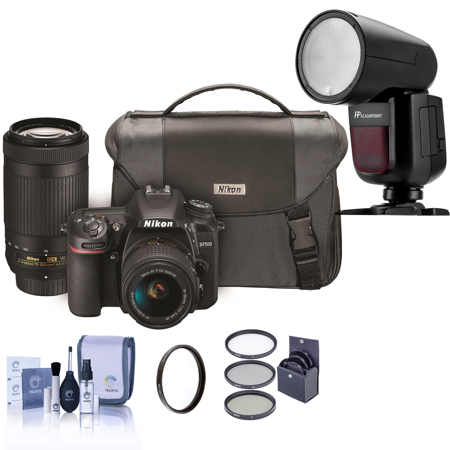 Nikon D7500 DSLR w/AF-P DX NIKKOR 18-55mm VR 70-300 ED VR Lenses