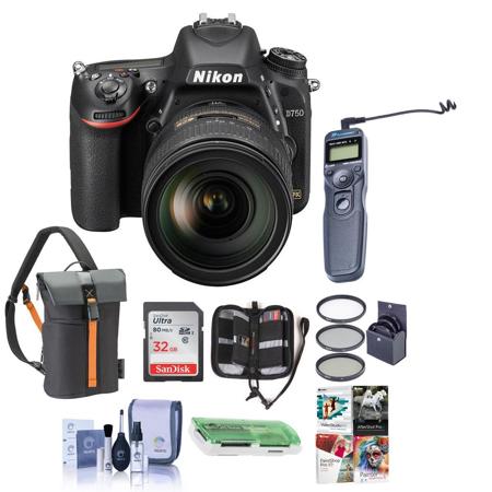 Nikon D750 DSLR with 24-120mm VR Lens and Free PC Accessory Bundle
