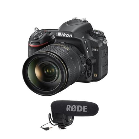 Nikon D750 DSLR Camera with AF-S NIKKOR 24-120mm f/4G ED VR Lens W/Rode Pro Mic