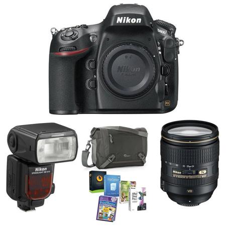 Nikon D800 DSLR Camera Body W/24-120 Vr Lens/SB-910 Flash