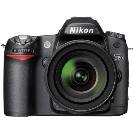 Nikon D80 Digital SLR Camera Two Lens Kit, with 18-135mm f/3.5-5.6G ED II AF-S DX Zoom & 55mm - 200mm f/4-5.6G ED AF-S DX VR (Vibration Reduction) - USA Warranty