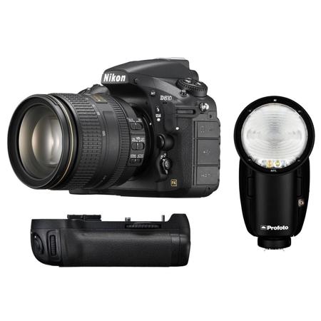 Nikon D810 DSLR with AF-S NIKKOR 24-120mm f/4G ED VR Lens Bundle With  Nikon MB-D12 Multi Battery Power Pack Grip, Profoto A1 AirTTL-N Studio  Light
