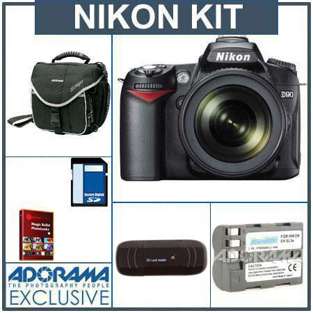Nikon D90 DSLR Camera, 18-105mm DX VR Lens, 4GB Kit