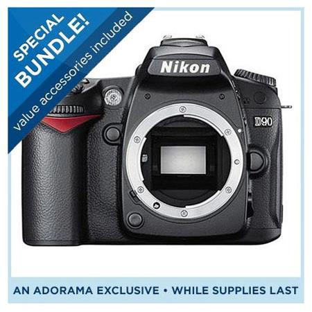Nikon D90 12.3 Megapixel Digital SLR Camera Body - Special Promotional Bundle