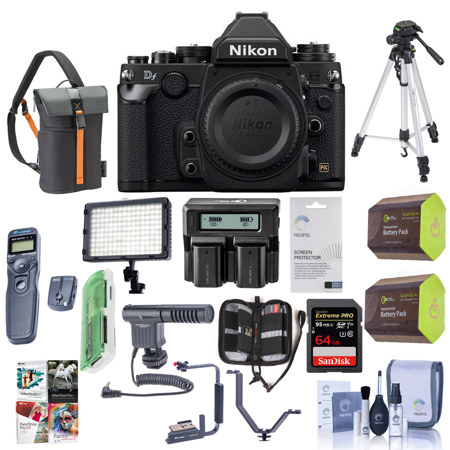 Nikon Df DSLR Body Black With Pro Accessory Bundle