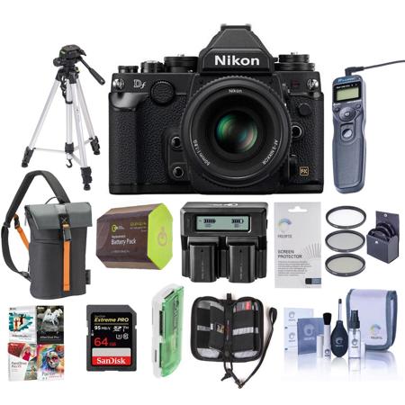 Nikon Df DSLR Camera with AF-S NIKKOR 50mm f/1.8G SE Black With Premium Kit