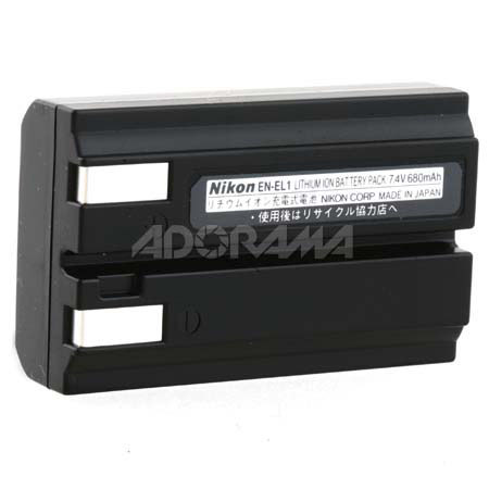 Nikon EN-EL1 Li-Ion Rechargeable Battery for the CoolPix 775, 880, 885, 995, 4300, 4500, 4800, 5000, 5400, 5700 & 8700 Digital Cameras.