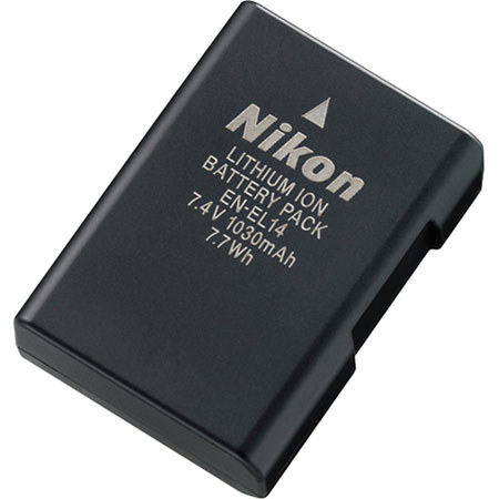 Nikon EN-EL14 Rechargeable Li-Ion Battery for Nikon D3100 DSLR, D3200 DSLR, D5100 DSLR, P7000 and P7700 Digital Cameras