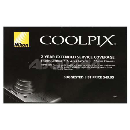 Nikon 2 Year Service Coverage Agreement for Coolpix