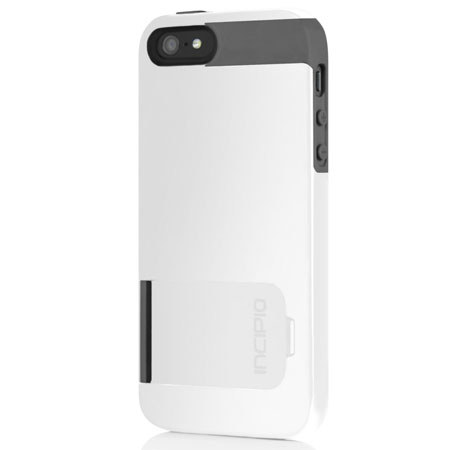 Incipio Kicksnap Case for iPhone 5, Optical White / Charcoal Gray