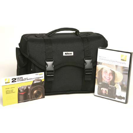 Nikon D200 / D300 Digital SLR Accessory Kit, with Extended 2 Year Camera Warranty, Nikon Gadget Bag & Nikon DVD "Understanding Digital Photography with Nikon SLRs"