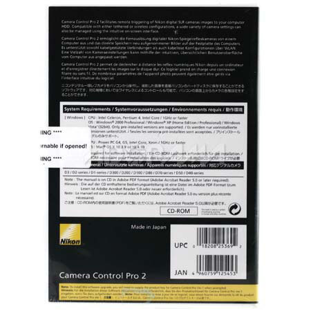 Nikon Camera Control Pro 2 Upgrade for Mac and Windows