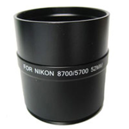 Adorama Metal 52mm Adjustable Conversion Lens Adapter for the Nikon Coolpix 5700 & 8700 Digital Cameras.