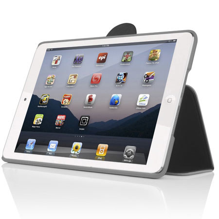 Incipio Lexington Hard Shell Folio Case for iPad Mini, Charcoal Gray/Light Gray