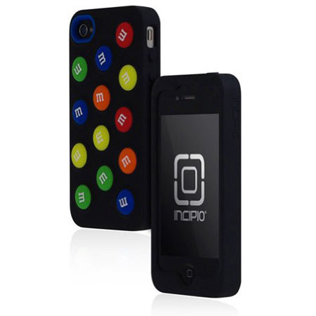 Incipio M&M Dotties Silicone Case for iPhone 4 & 4S, Black