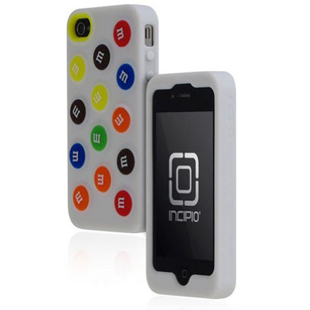 Incipio M&M Dotties Silicone Case for iPhone 4 & 4S, White