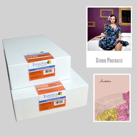 Innova Art Cards, Large (#9) 100 Cards and Envelopes, Velvet Smooth Matte Finish