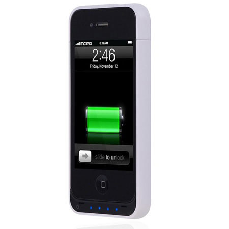 Incipio offGRID Thin Battery Case for iPhone 4/4S, Glossy White