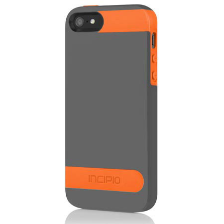 Incipio OVRMLD Hard Case for iPhone 5, Graphite Gray / Sunkissed Orange