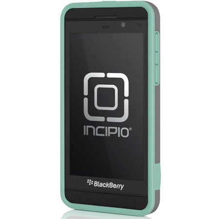 Incipio OVRMLD Hard-Shell Case with Holster for BlackBerry Z10, Gray/Turquoise