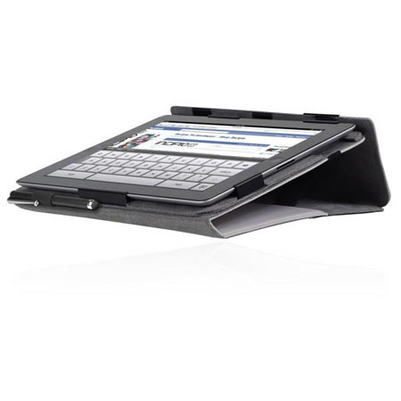Incipio Premium Kickstand Case for iPad Retina Display, Gray Nylon