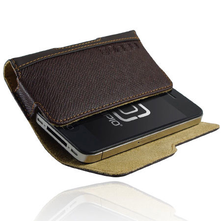 Incipio Premium Leather Holster for iPhone 4 & 4S, Brown