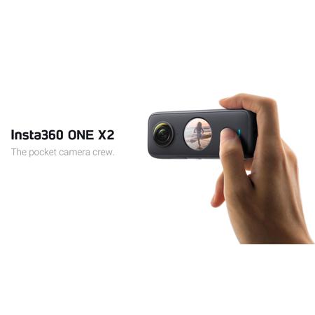 Insta360 ONE X2 360 Pocket Camera with 2 Extra Battery, Charging Hub, 128GB  Card 249148 D