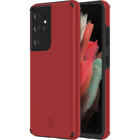 Incipio Duo Case for Samsung Galaxy S21 Ultra 5G, Salsa Red/Black