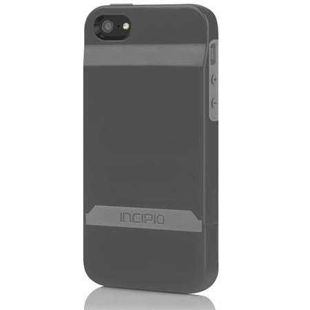Incipio Stashback Credit Card Hard Case f/iPhone5/5s, Graphite Gray / Haze Gray
