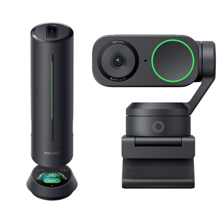 Insta360 Link 2 4K Ultra HD 2-Axis Gimbal AI-Powered Webcam and Wave Speakerphone Conferencing Kit
