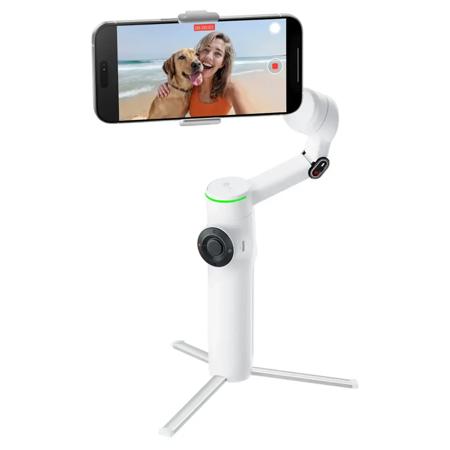 Insta360 Flow 2 Pro 3-Axis AI-Powered Smartphone Gimbal Stabilizer AI Tracker Bundle, Summit White