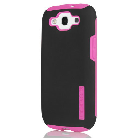 Incipio DualPro Hard Shell Case with Silicone Core for Galaxy S III, Black/Pink