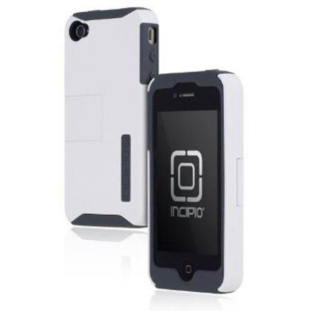 Incipio Silicrylic with Kickstand Hybrid Case for iPhone 4 & 4S, White /Gray