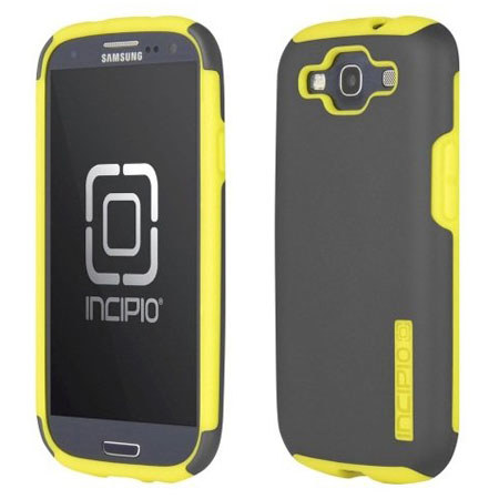 Incipio Silicrylic Hybrid Case for Samsung Galaxy S III, Dark Gray/Yellow