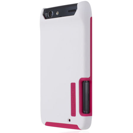 Incipio Silicrylic Hybrid Case for Motorola Droid RAZR, Pink/White